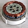Low Speed 1000W 500RPM Gearless Permanent Magnet Generator 24V 48V 3 Phase 1KW AC Alternator Wind Water Turbine (Direct Shaft, 24V With Base)