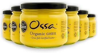 Ossa Organic Ghee for Cooking - Grass Fed Clarified Butter [6 Pack]