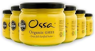 Sponsored Ad – Ossa Organic Ghee – Traditional Clarified Butter from British Grass-Fed Cows | Keto, Paleo & Whole30 Friendly | Lactose-Free, Organic Cooking Fat | 265g Jars (Pack of 6)