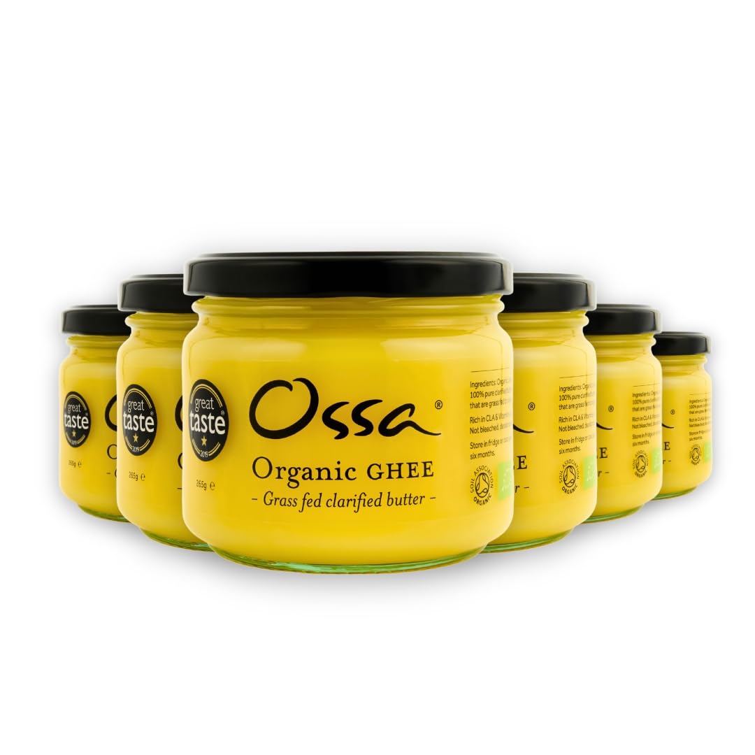 Sponsored Ad – Organic Ghee – Traditional Clarified Butter from British Grass-Fed Cows | Keto, Paleo & Whole30 Friendly | Lactose-Free, Organic Cooking Fat | 265g Jars (Pack of 6)