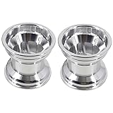 Aluminum Alloy Go Kart Wheel Rim, 5 Inch, for ATV Go-Kart Scooter Drift Car, Silver (Front hub 2pcs)