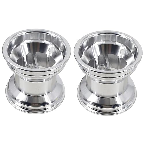 Aluminum Alloy Go Kart Wheel Rim, 5 Inch, for ATV Go-Kart Scooter Drift Car, Silver (Front hub 2pcs)