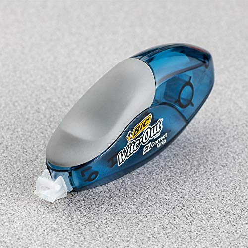 Bic Wite-Out Brand Ez Correct Grip Correction Tape, 19.8 Feet, 2-Count Pack Of White Correction Tape, Fast, Clean And Easy To Use Tear-Resistant Tape Office Or School Supplies #TOP2