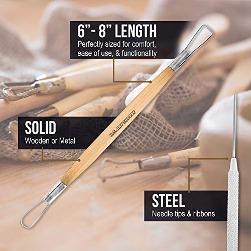 U.s. Art Supply 26-Piece Pottery & Clay Sculpting Tool Sets With Canvas Cases #TOP4