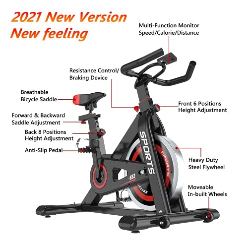 dripex indoor cycling magnetic resistance exercise bike