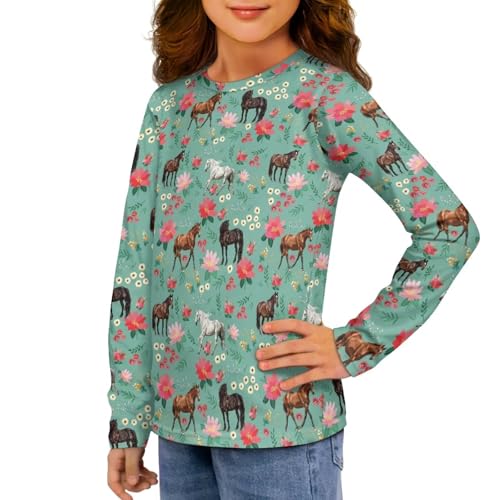 Girls' Long Sleeve Shirts Soft Crewneck Long Sleeve T-Shirts Boys' Novelty Tee Tops Fall Clothes for Toddler Kids4