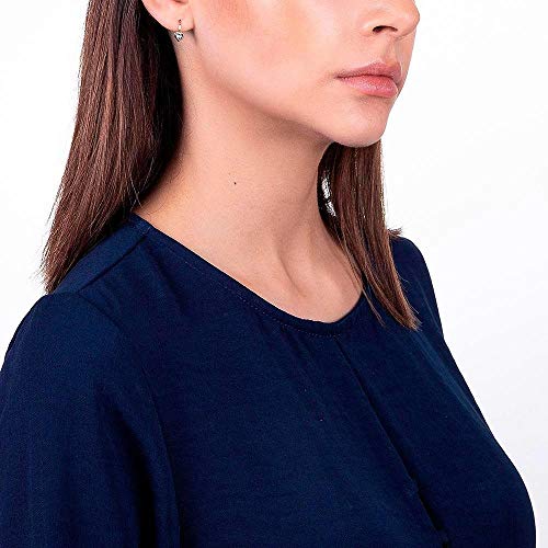 Brinco Rommanel Banhado Ouro Gancho Coração Com Crista Azul Adulto/Infantil 522372