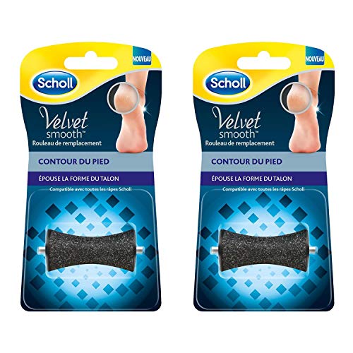 Rouleau Scholl Velvet Smooth pack de 2 recharges pour talons et contours du pied