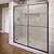 Basco Deluxe Shower Door Framed Obscure Glass Sliding Door, Silver