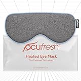 Ocufresh® Heated Eye Mask for Dry Eyes - Treats Blepharitis, Styes - Microwave Activated Halobead Technology warm compress- Plush, Skin-Friendly fabric, Hypoallergenic, Non-Toxic, Adjustable, Washable
