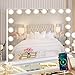 FENCHILIN Hollywood Spiegel mit USB Port 18 dimmbare LED Lampen Schminkspiegel mit Beleuchtung Groß Spiegel mit Beleuchtung 3 Farbtemperatur Schminkspiegel mit Licht für Schminktisch Weiß