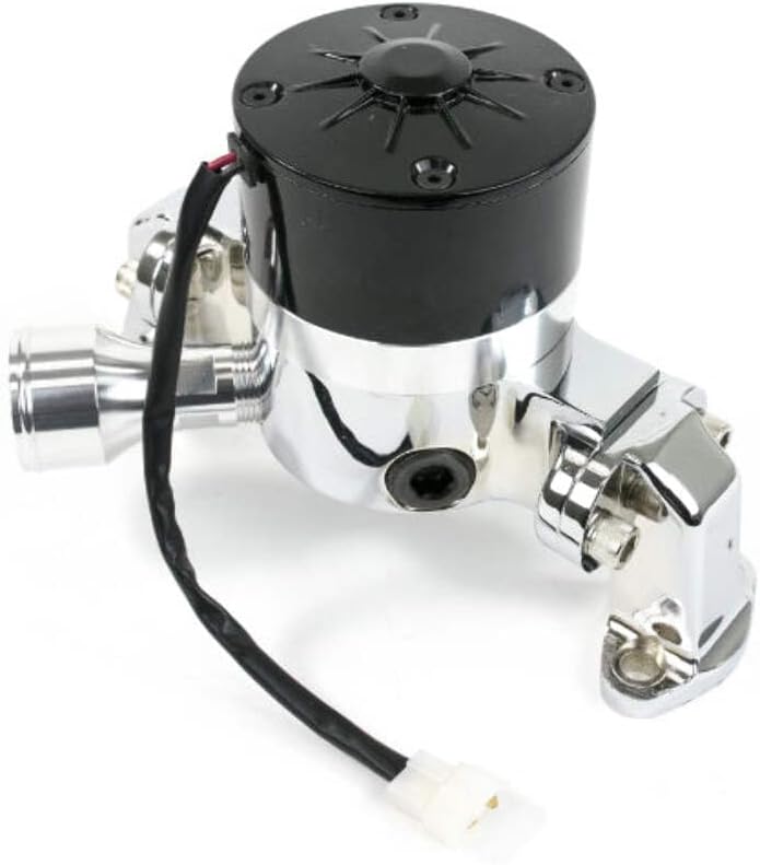 Top Street Performance High-Flow Electric Water Pump for Chevy Small Block - Chrome