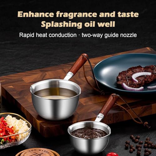 Mini Sauce Pan Mini Milk Warmer Pot Cooking Pot Chocolate Melting Pot Butter Warmer, Stainless Steel Hot Oil Pan Hot Sauce Pot Cooking Butter Melting Pot - Image 4
