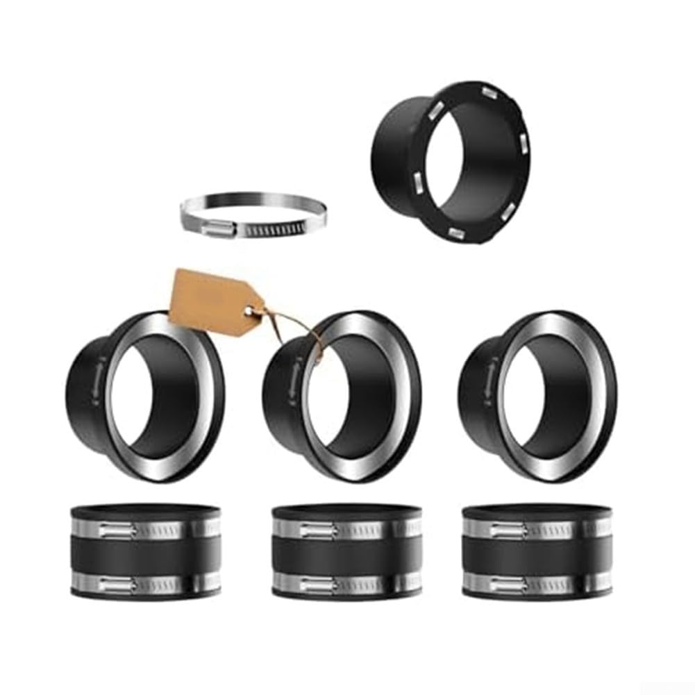Kit de montaje de recogida de polvo de liberación rápida con 3 receptores y 3 conectores más adaptador de tubería y clip para mangueras de 100 mm a 114 mm de diámetro