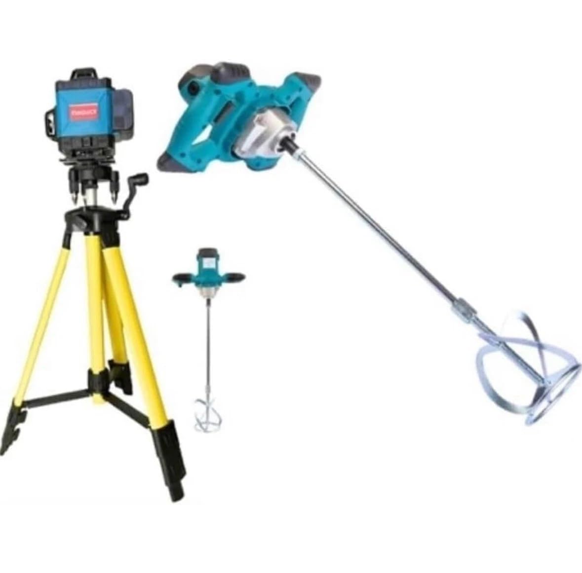 KIT 2 IN 1 LIVELLA LASER 16 LINEE 360° + TRAPANO MISCELATORE MESCOLATORE IMPASTATORE 1600w