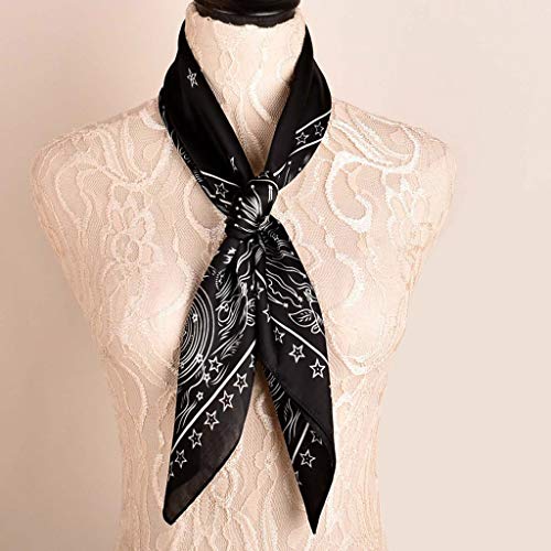 Cachecol feminino de cabeça quadrada cachecol cachecol estampado lenço de pescoço bandana cobertor t