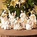 Valery Madelyn Christmas Nativity Set, 8 Piece Nativity Scene Sets & Figures Resin 8'' Holy Family, White Gold Christmas Jesus Religious for Holiday Indoor Xmas Gift Table Decorations