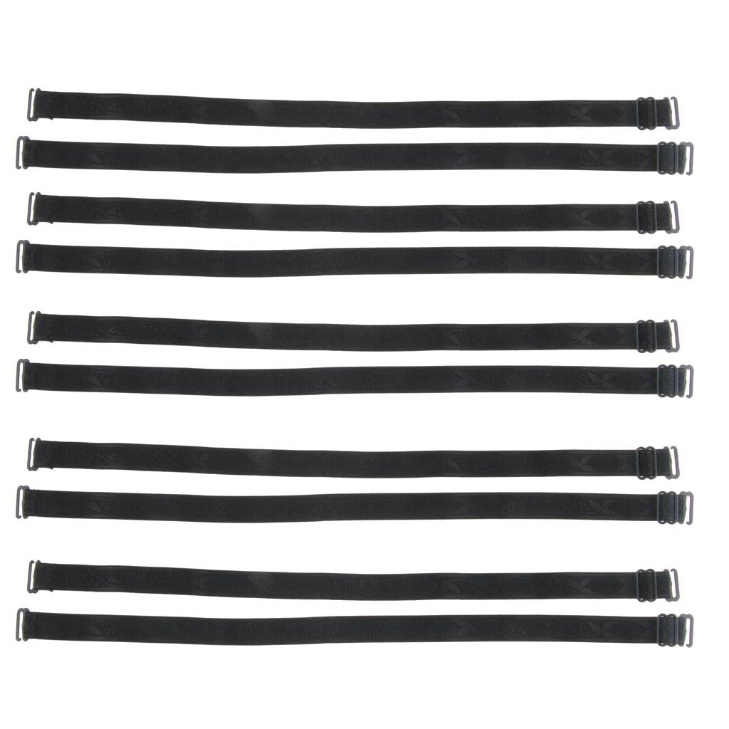 snappsy 5 Pairs Womens Elastic Adjustable Shoulder Bra Strap Replacement Black-picture-12