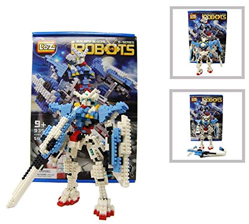 LOZDiamond Building Block Series white Gundam Style Robot Warrior
