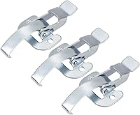 Vista 1 de uxcell Pestillo de palanca galvanizado de 3.62 pulgadas con gancho de acero para resorte - 3 piezas