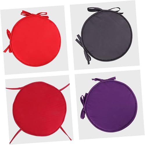 Miniatura 7 de Cojín redondo de esponja gruesa para silla de hogar, oficina, restaurante, diámetro rojo oscuro, cómodo y decorativo para sillas, sofá, coche,