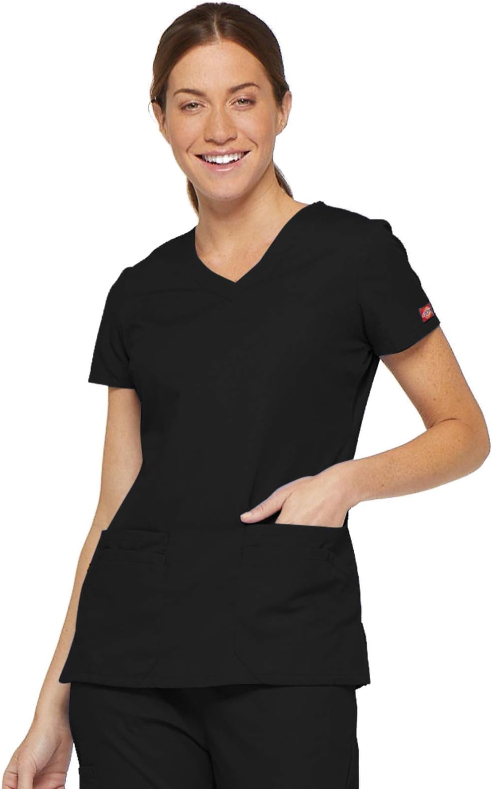 Scrubs Top for Women, V-Neck Womens Scrub Tops, Contemporary Fit with 4 Pockets - 85906