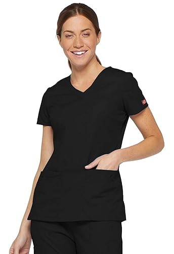 Dickies Scrubs Top for Women, V-Neck Womens Scrub Tops, Contemporary