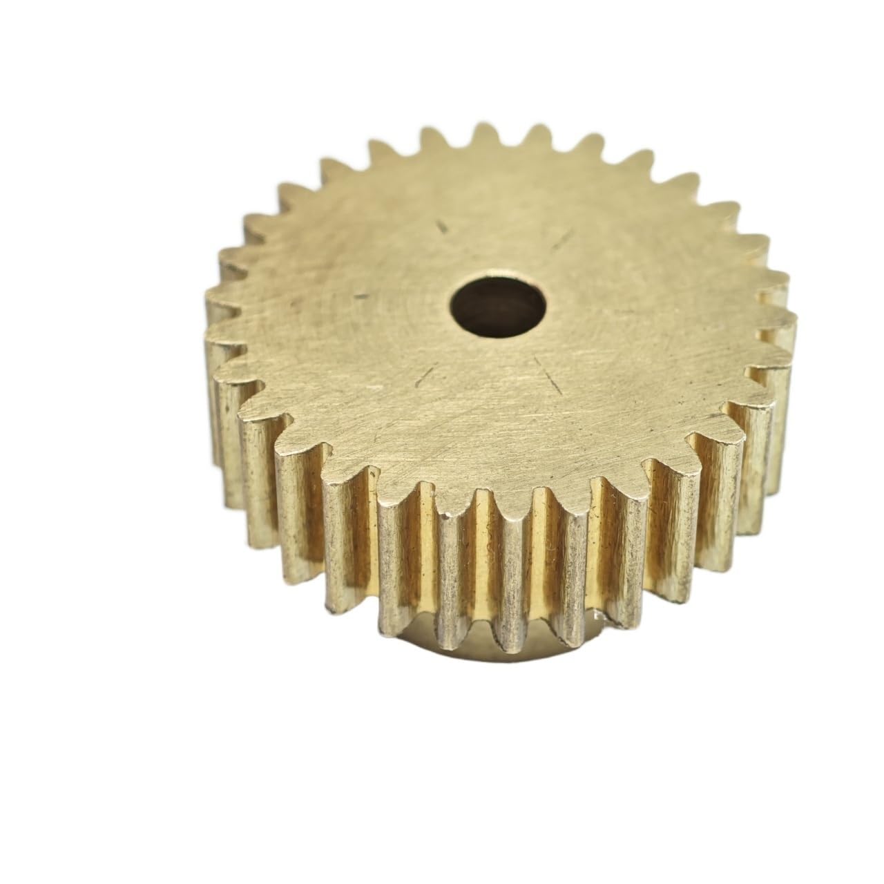 0.6 Module Brass Straight Teeth Pinion 82 Teeth Cylindrical Transmission Gear 0.6M 82T Spur Gear with Step Mechanical(18mm bore)