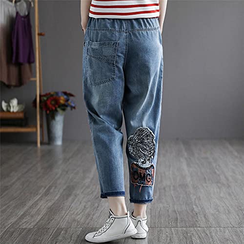 Guess Jeans W0YAJ2D42T1 Jeans Donna Denim Azzurro GTHE - 5 Tasche, Elasticizzati