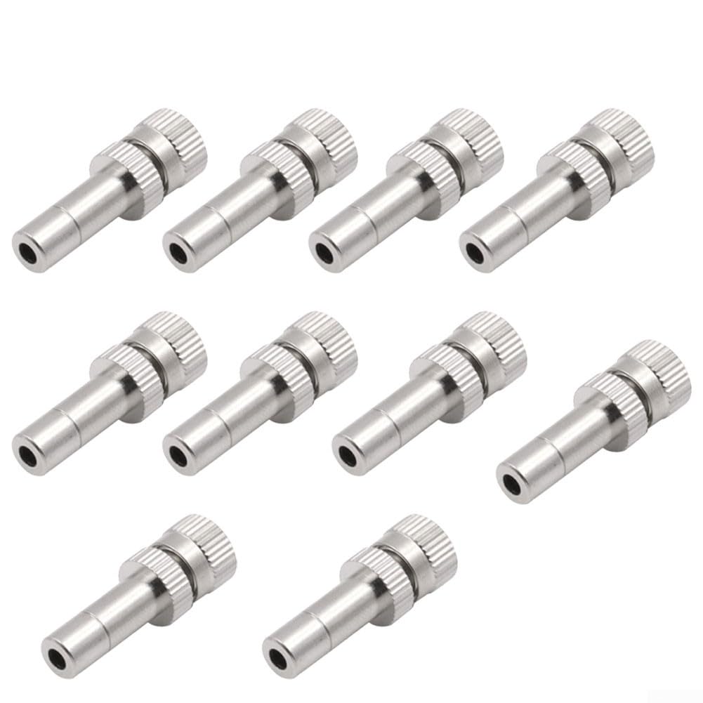 10Pcs 0.7mm 6mm Misting Nozzle Fast Connect Mist Fog Sprayer Spray Nozzles Gardening