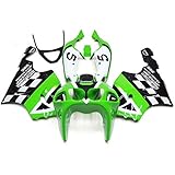 Kit complet de carénage de moto en plastique ABS pré-percé pour Kawasaki Ninja ZX7R-636-1996-2003 (vert + noir)