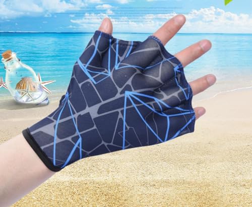 Duck Palm Webbed Swimming Gloves Hand Webbed Gloves Water Resistance Gloves for Swimming Training Aquatic Fitness Surfing Water Aerobics Snorkeling Water Exercise for Adult Men Women Birthday Gift