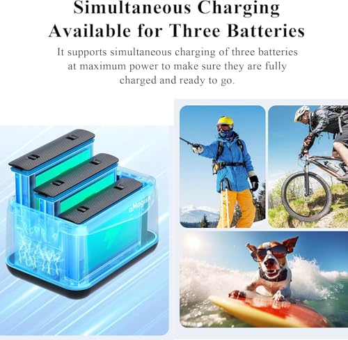 Image of Yantralay Charging Case for Insta 360 X5 - 3-Battery Charger Hub with Intelligent Fast Charging, Automatic Pop-Up Lid, Simultaneous Charging Station for Insta360 X5 Batteries