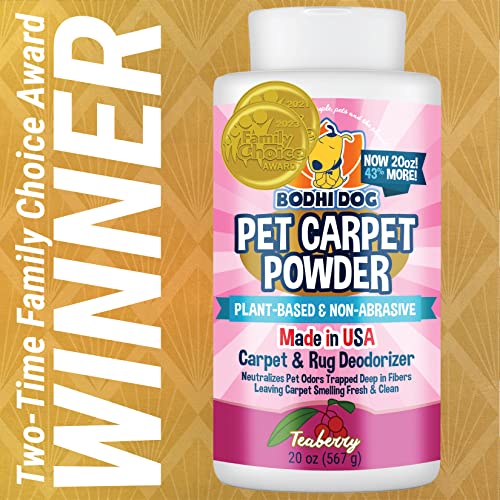 Bodhi Dog Natural Dog Odor Carpet Powder | Dry Pet Smell Eliminator | Remove Urine Smells | Plant Based And Biodegradable Room Powder | Loosens Fur And Dirt (Pack Of 1) #TOP1
