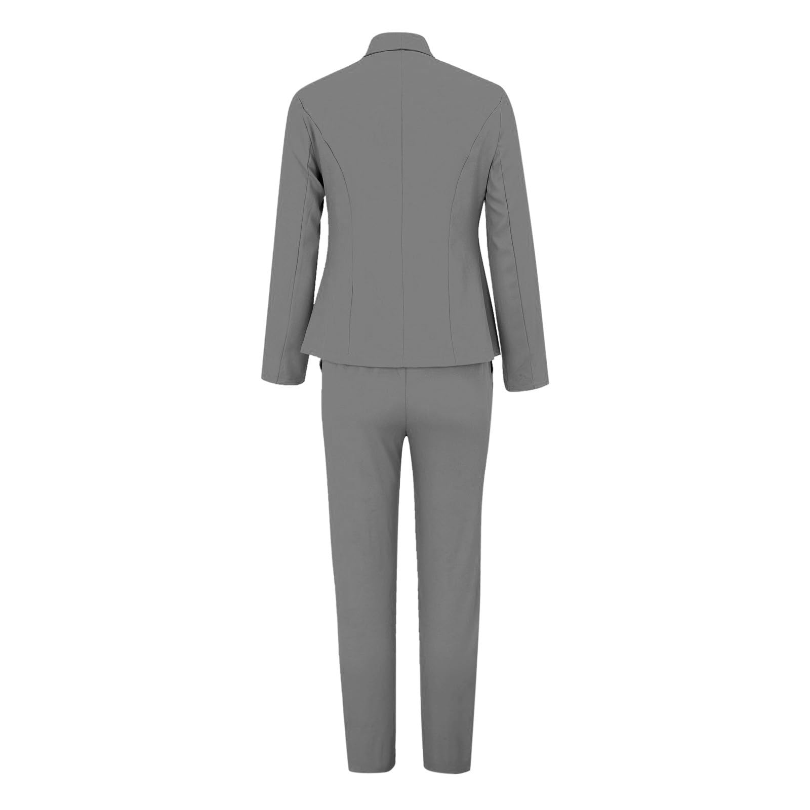 Generisch Hosenanzüge Für Damen Blazer 2-teilig Anzugjacke Karo Einfarbig Anzug Set Slimfit Festlich Damenanzug Freizeitmantel Business Mode Revers Mantel Sportlich Streetwear Elegant