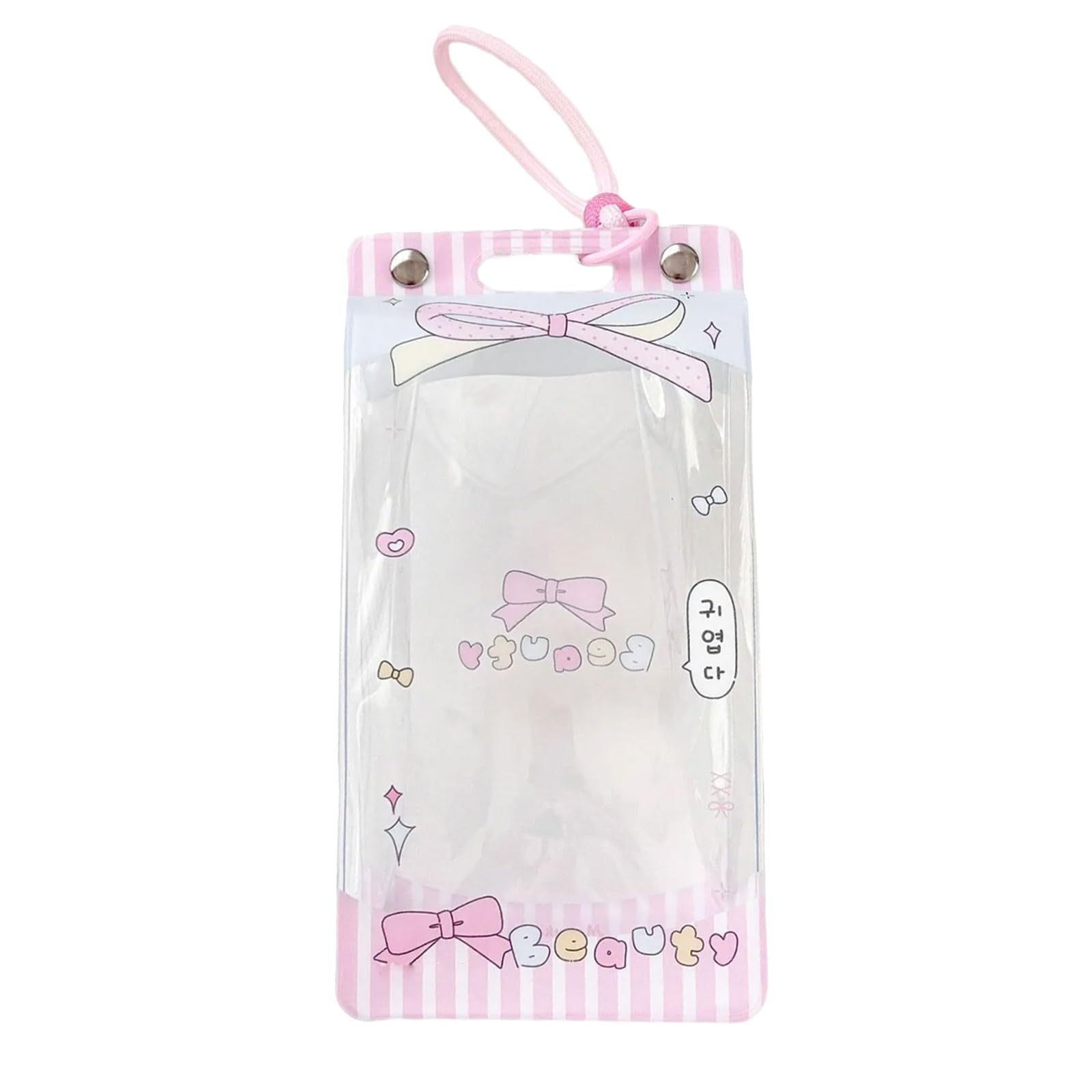 Kalttoy Girls Bow Tie Hanging Doll Protective Case Storage Bag For Kids Toy And Accessories Figure Display Case For Women Pvc Doll Accessory Bag