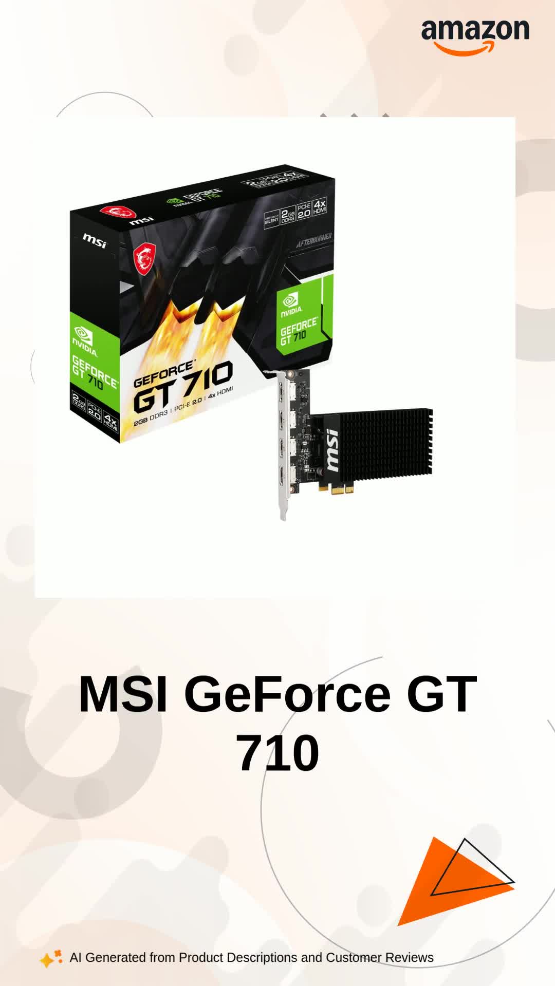 Amazon.in: Buy MSI GeForce GT 710 2GD3H 4HDMI Graphic Card