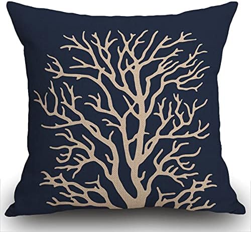 Smooffly Cushion Covers 45 x 45 cm,Watercolor Geometric Multicolor Stripes and Teals Ink Texture Pillow cover Cotton and Linen Pillow case Cushion Cover for Sofa outdoor garden bed couch cushion