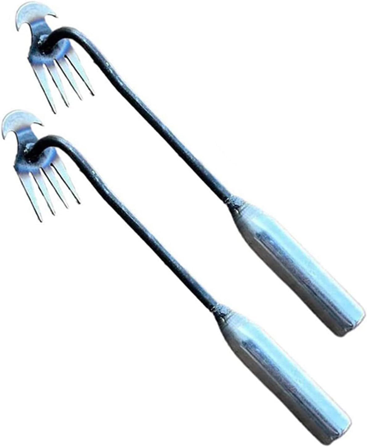 Weed Puller Tool, 4 Teeth Manganese Steel Forged Hand Weeder,Durable Garden Weed Pulling Tool, Portable Garden Weeder Tool for Vegetable Gardening Backyard Farm Planting & Weeding