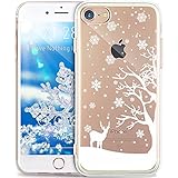 iPhone 5S Case,iPhone 5 Case,iPhone SE Case,ikasus Ultra Thin Soft TPU Case,Christmas Snowflake Serie,Soft Silicone Rubber Bumper Case,Crystal Clear Soft Clear Silicone Back Case for iPhone SE 5S 5,#3