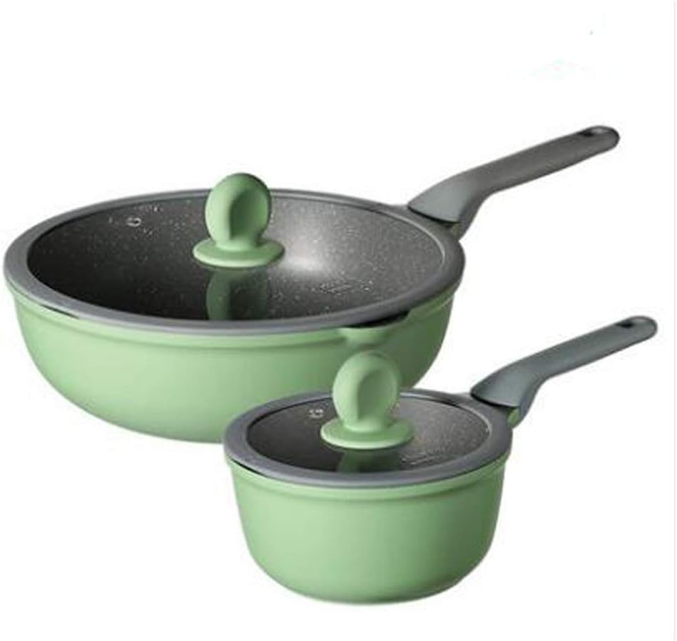 Cookware Set Soup Pot Frying pan Cooking Tool Non-Stick pan Kitchen Induction Cooker Milk Pot Noodles Pot Wok hotpot Casserole (Size : Set meal4)