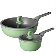 Cookware Set Soup Pot Frying pan Cooking Tool Non-Stick pan Kitchen Induction Cooker Milk Pot Noodles Pot Wok hotpot Casserole Size Set meal3