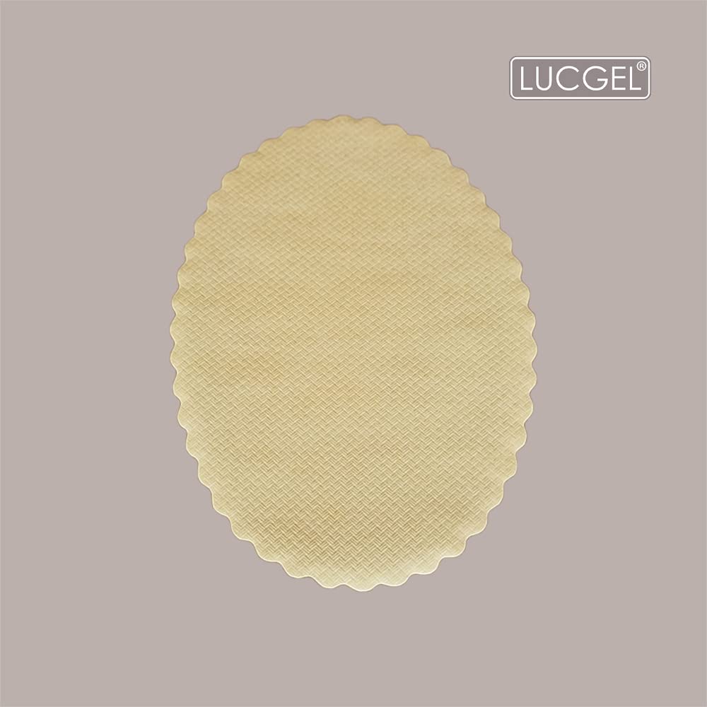 Lucgel Sottofritti Ovali in Carta Paglia Gialla Alimentare Goffrati Antigrasso 33x48 cm - 150 pezzi -