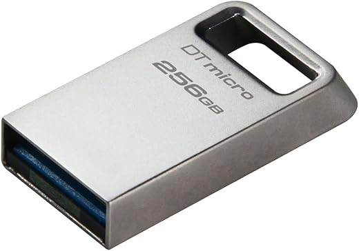 Kingston DataTraveler Micro 256GB USB Flash Drive Metal Design USB 3.2 Gen 1 200MB/s Read DTMC3G2/256GB