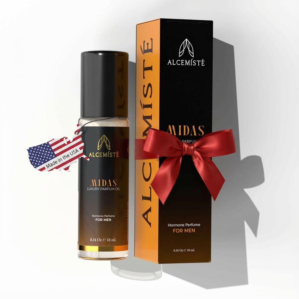 Concentrated Cologne For Men - Long-Lasting Mens Cologne - Pheromones-Infused Pure Oil-Based Rollerball Perfume For Him - Travel Size Formula - Raw, Bold, Golden Scent - 0.34 oz (10 mL)