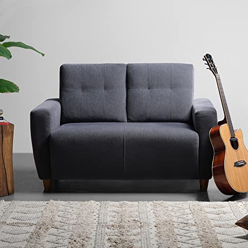 Image of Sleepyhead Yolo Designed by Duroflex - 2 Seater Sofa |Premium Fabric, Plush 3 Layer Cushioning |Modern Buttonless Tufted & Anti-Sag Comfort |Stylish & Durable |3 Years Warranty - Sesame Grey