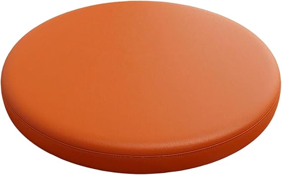 Round Faux Leather Memory Foam Seat Cushion, 4.5cm Thick, Non-Slip & Easy Clean Chair Pad | Stain-Resistant Indoor/Outdoor Cushions for Dining, Kitchen, Office & Patio ChairsB,30cm