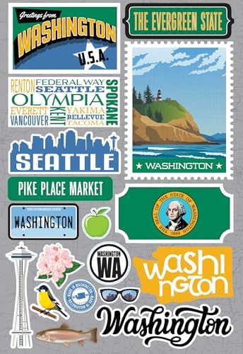 Reminisce Jet Setters 3.0 State Dimensional Stickers - Washington image 3