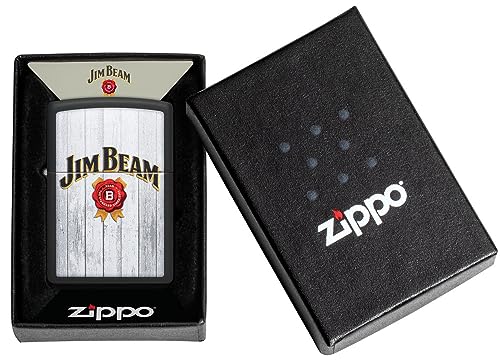 Encendedor Zippo Jim Beam negro mate de bolsillo miniatura 5