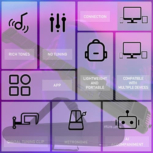 Pefeel SG7BW Usb Charging Smart Acoustic Electric Guitar Pocket Guitar Travel Guitar Chord Practice Portable Guitar Neck thumb #4